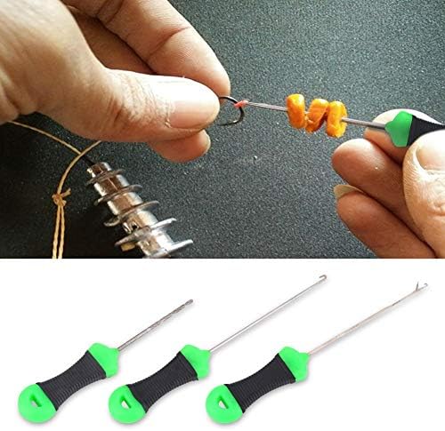 VGEBY 3Pcs Fishing Bait Needle, Portable Carp Bait Needle Carp Fishing Splicing Needle Baiting Hook Drill Rig Tools - Image 4