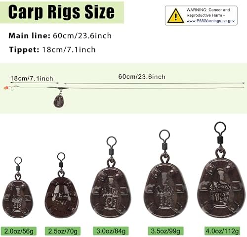 Carp Fishing Rigs Kit, Hair Rigs Fishing Accessories Set Carp Sinker Weights Bait Rig Set Up Carp Boilie Bait Rigs Carp Fishing Equipment - Image 2