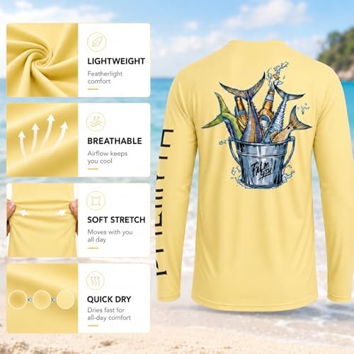 Palmyth Fishing Shirts for Men Long Sleeve UPF 50+ T Shirt Sun Protection - Image 5