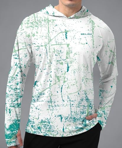 Men's UPF 50+ Sun Protection Hoodie, Long Sleeve Fishing Shirt - Image 6