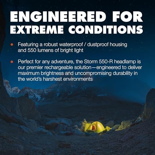 BLACK DIAMOND Storm 550 Headlamp, USB-C Rechargeable Dimmable Bright, Black - Image 5
