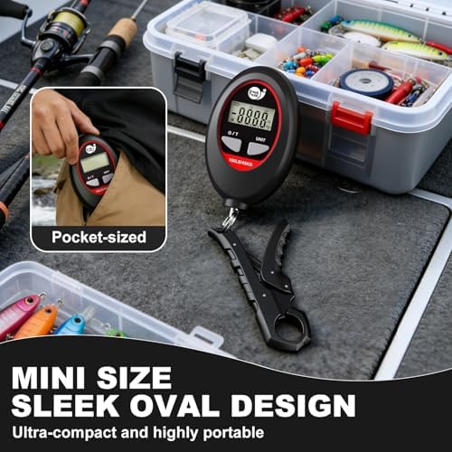 SNAIL TRAIL 100 lbs Digital Fishing Weight Scale & 4.6'' Fish Lip Gripper - Image 3