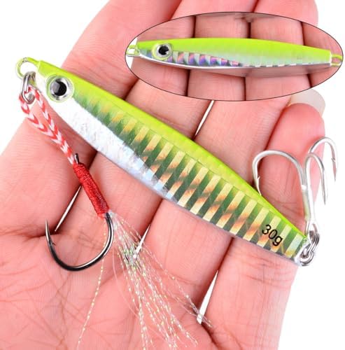 Aorace Jigging Lure Lead Fish Metal Jig Fishing Lure Paillette Knife Artificial Hard Bait Laser Body - Image 6