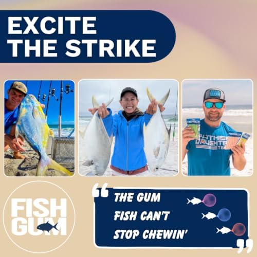 FishGum Surf Fishing Bait Strips for Saltwater Beach Fishing – Real Shrimp, Crab, Clam & Sand Flea Infused Scent – Artificial Cut Bait for Pompano, Redfish & Flounder - Image 5
