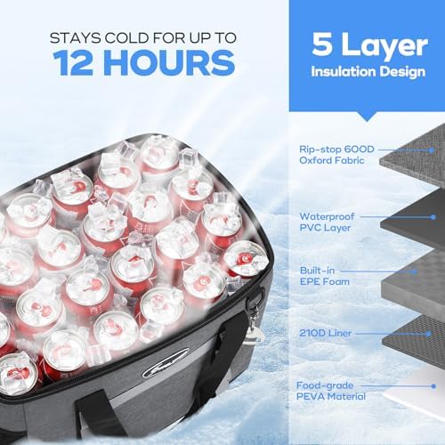 Maelstrom Soft Cooler Bag, 35/55/75 Can Beach Cooler with Flip-top Access - Image 3