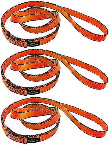 18MM Nylon Climbing Slings Runners 23 kN Strong Webbing Straps for Rock Climbing, Rappelling, Swing, Yoga Hammock etc by CAPARK