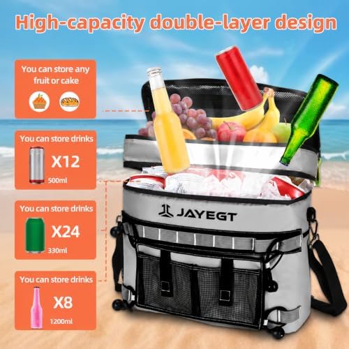 Kayak Cooler Behind Seat - Waterproof Cooler Bag Compatible with Lawn-Chair Seat Kayak，Kayak Accessories Camping Cooler, Portable Ice Chest for Fishing, Beach, Travel,Picnic, Cooler Leak-Proof - Image 4