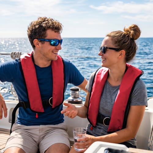 Manual Inflatable Life Jacket,Preserver PFD for Adults,Life Vest for Adults,Supports Weight up to 330 pounds - Image 3