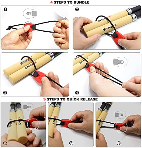 SAMSFX Fishing Belt, Stretchy Fishing Rods Ties Rod Wraps - Image 3