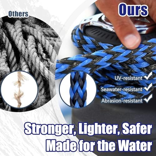 Boat Tow Rope 60ft 1-6 Riders, Floating Ropes for Towable Tubes - Image 5