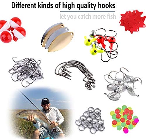 TOPFORT 187/343pcs Fishing Accessories Kit, Organized Fishing Tackle Box with Tackle Included, Fishing Hooks, Fishing Weights Sinkers, Fishing Gear and Equipment, Fishing Gift for Men - Image 5