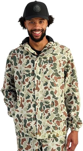 HUK Men's Storm Heavy Duty Rain Jacket 2.0, Waterproof, Windproof, Breathable Rain Coat for Fishing and Outdoor Activities by HUK