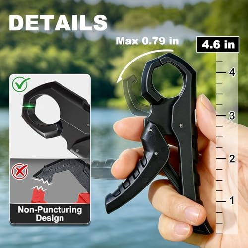 8-Slot Digital Fishing Scale with 4.6'' Lip Gripper & Auto-Rank Memory - Image 7