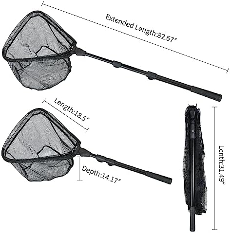 RESTCLOUD Fishing Landing Net with Telescoping Pole Handle, Fishing net Freshwater for Kids Men Women, Extend to 40-63 Inches - Image 6