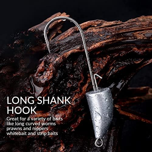 THKFISH Weedless Swimbait Jig Heads for Bass Fishing, Weighted Texas Rig Hook Fishing Hooks Saltwater Freshwater 1/8 oz, 1/6 oz, 1/4 oz, 3/8 oz, 1/2 oz,3/4 oz - Image 3