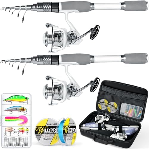 Ghosthorn Telescopic Fishing Rod and Reel Combo Spinning Fishing Pole Kit by Ghosthorn