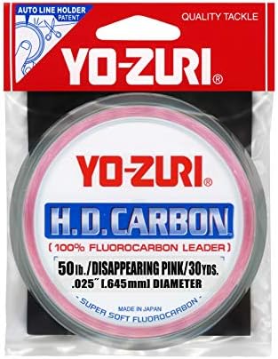Yo-Zuri 30-Yard HD Fluorocarbon Leader Line, Pink, 50-Pound by Yo-Zuri
