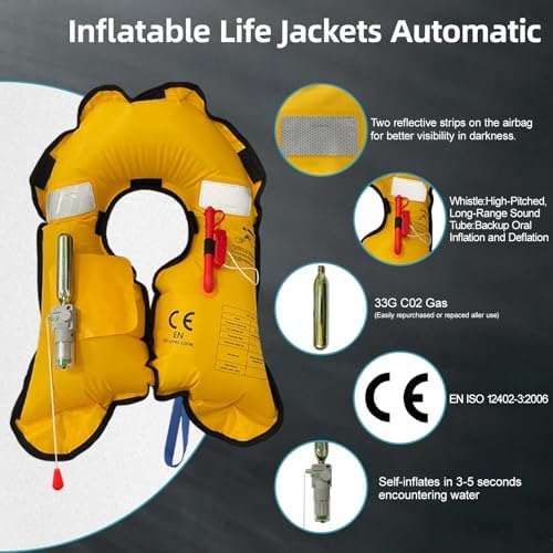 Automatic/Manual Inflatable Life Jacket for Adults | Water Sports - Image 6