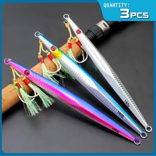 3pcs Saltwater Vertical Fishing Jigs Metal Jigging Spoon - Image 6