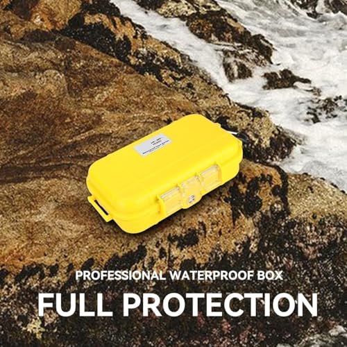 Outdoor Small Water Dry Container,Yellow Water Proof Case Box, ABS Hard Shell Wet Dry Box with Removable Pad for Fishing Tackle,Camping Organization(7.5 * 4.7 * 2.0in) - Image 6