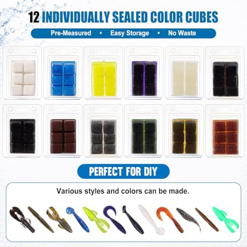 Thenshop Plastisol Fishing Lure Making Plastic Cubes - Image 6