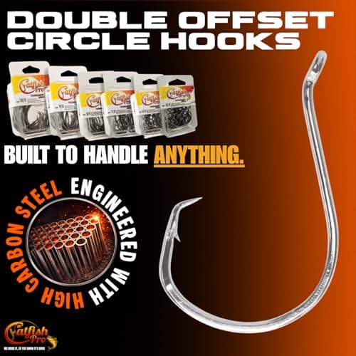 Catfish Pro Tournament Series Circle Hooks – Catfish Fishing Hooks, High Carbon Steel, Double Offset Circle Hooks for Catfish, 5/0–10/0 Sizes, Razor Sharp, Freshwater & Saltwater (16–24 Pack) - Image 2