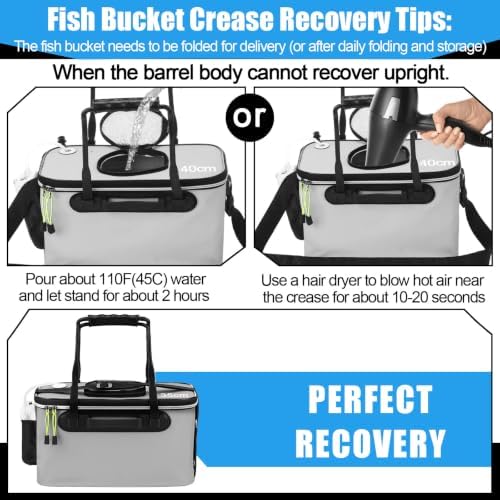 2 Pcs Fishing Bucket and Live Bait Aerator - Image 4