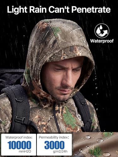 FREE SOLDIER Men's Hooded Waterproof Softshell Jacket - Image 3