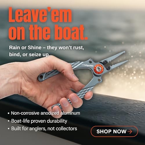 Core Series Fisherman’s Pliers – Professional Aluminum Fishing Pliers with Stainless Steel Line Cutters, Diamond-Textured Grip & Split Ring Tool for Saltwater or Freshwater - Image 4