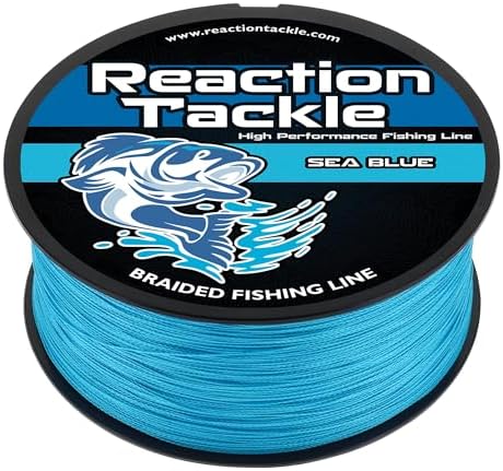 Reaction Tackle Braided Fishing Line - Pro Grade Power Performance for Saltwater or Freshwater Fish - Colored Fishing Line Braid for Extra Visibility by ReactionTackle