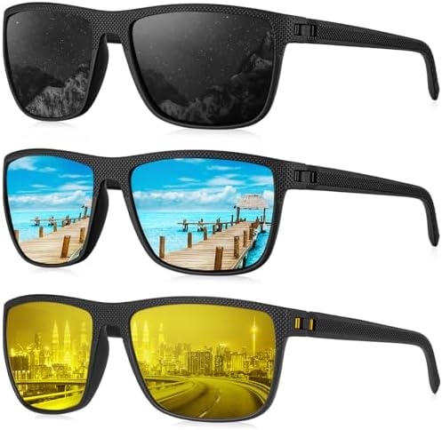 KALIYADI Polarized Sunglasses for Men, Lightweight Sun Glasses with UV Protection for Driving Fishing Golf by KALIYADI