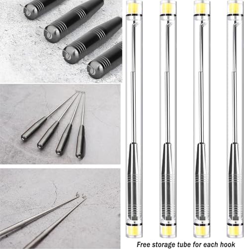 Fish Hook Remover Tool, Fishing Hook Quick Removal Descending Device, Fishing Gear Security Equipment Kits, Hook Extractor Accessories Detacher Tools with 4PCS Storage Tube - Image 2