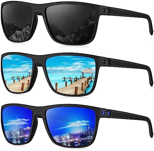 KALIYADI Polarized Sunglasses for Men, Lightweight Sun Glasses with UV Protection for Driving Fishing Golf by KALIYADI