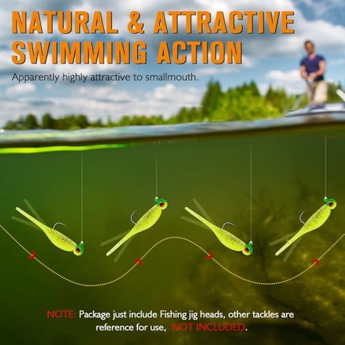 Dovesun Jig Heads for Fishing Walleye Jigs Glowing Fishing Jigs with 3D Eye - Image 5
