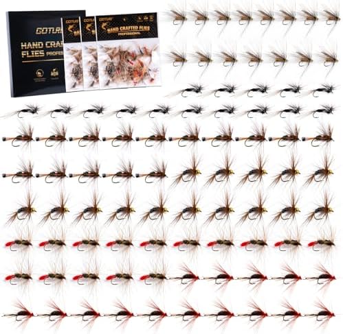 Goture Fly Fishing Flies Assortment Kit, Dry & Wet Flies Streamers Nymphs by Goture