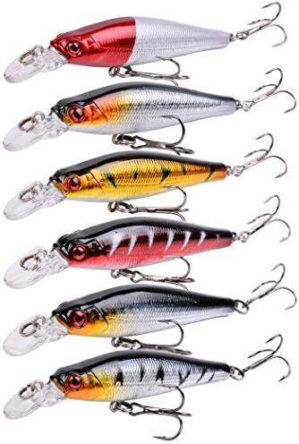 Aorace Fishing Lures Kit Mixed Including Minnow Popper Crank Baits with Hooks for Saltwater Freshwater Trout Bass Salmon Fishing - Image 3