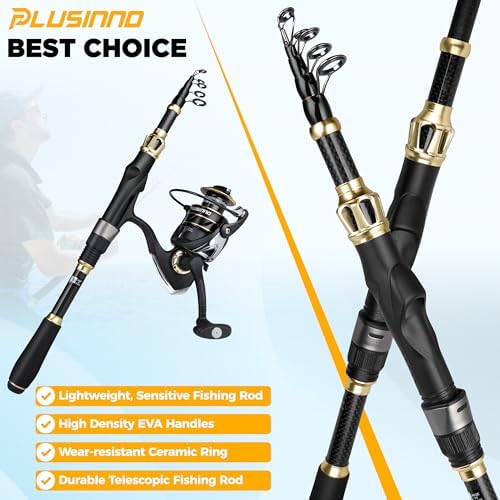 PLUSINNO Fishing Backpack with Fishing Rod &Reel Combos, Tackle Box - Image 2