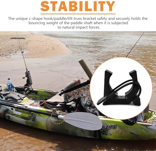 Boat Hook Holder, Black Rubber Quick Release Pole/Oar Holders - Image 2