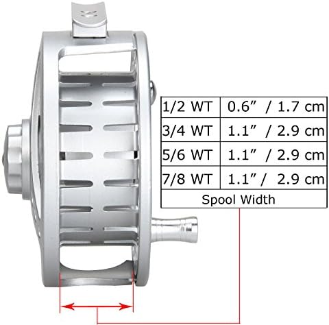 (1/2WT 3/4WT 5/6WT 7/8WT) Fly Reel with Line Combo Aluminum Alloy Large Arbor Fly Fishing Reels Weight Forward Fly Line with Braided Backing Taper Leader Pre-Tied - Image 4