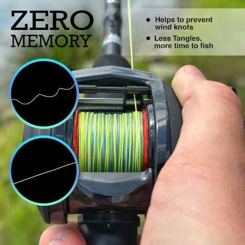 Reaction Tackle Braided Fishing Line - Pro Grade Power Performance for Saltwater or Freshwater Fish - Colored Fishing Line Braid for Extra Visibility - Image 5