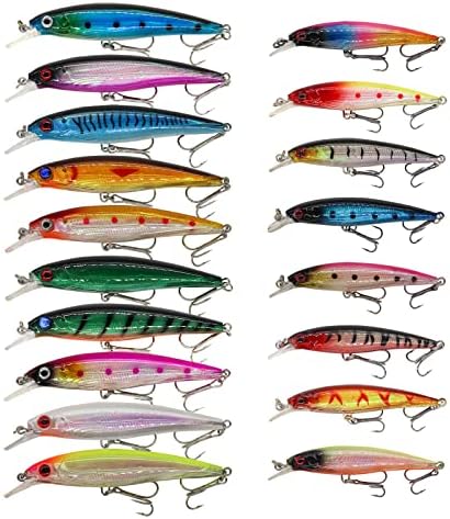 Fishing Lures Kit Set, Baits Tackle Including Crankbaits, Topwater Lures, Spinnerbaits, Worms, Jigs, Hooks, Tackle Box and More Fishing Gear Lures for Bass Trout by UperUper
