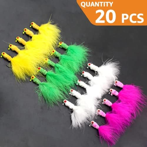 Fishing Jigs Kit Bucktail Jigs Hair Swimbait Heads Marabou Feather - Image 3