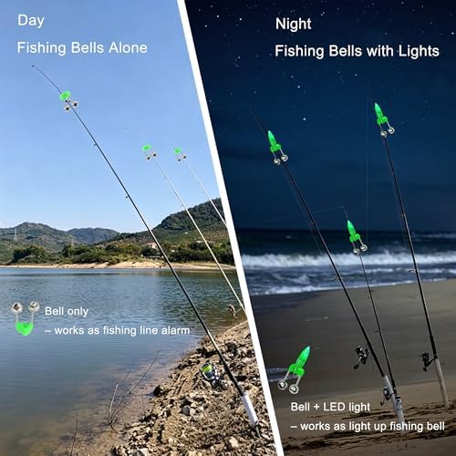Fishing Bells with Lights, 30 Pcs Combo Set for Night Fishing Alarms - Image 2