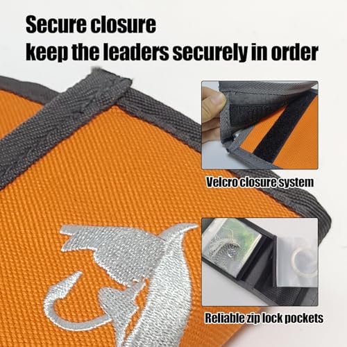 Aventik 10 Pockets Fishing Tackle Binder LeaderTippet Line Leader Wallet - Image 3