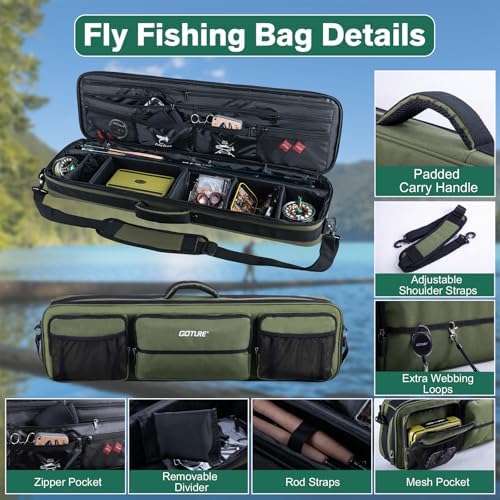 Goture Fly Fishing Kit & Gear Bag, 9FT Fly Rod and Reel Combo - Image 7