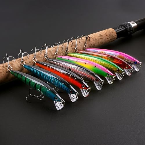 Fishing Lures Kit Crankbait Minnow Hard Bait Set Deep Diving Jerkbait Swimbait Popper Pencil Walleye Lures Artificial Fishing Bait for Bass Trout Redfish Saltwater Freshwater Fishing Lure - Image 7