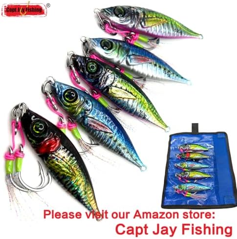 Capt Jay Fishing Saltwater jigs Speed Jigging Slow Jigging Pitching Lures,Vertical Jigging Artificial Lures Jigging Lure Fishing jigs-Value Package - Image 2