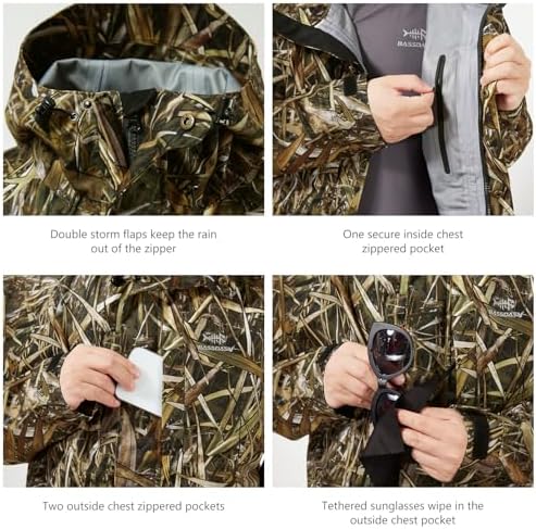 BASSDASH Walker-LW Breathable Waterproof Fishing Hunting Wading Jackets with Silent Outer Fabric for Men Women - Image 4