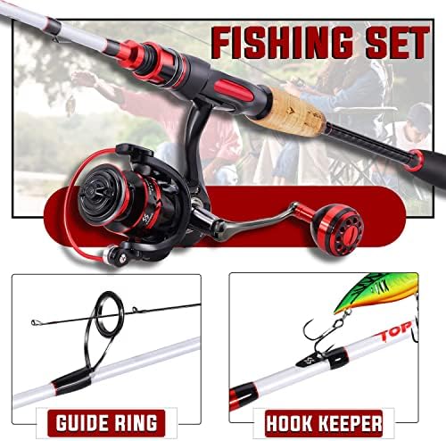 Sougayilang Fishing Pole, 30-Ton Carbon Fiber Fishing Rod and Reel Combo, 2 Pcs Blanks Spinning Reel Combos - Image 4