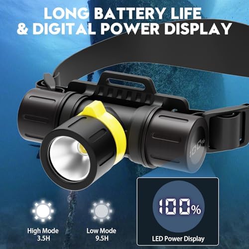 NAKCNM 3000LM IPX8 Waterproof Diving Flashlight Magnetic Rotary Switch - Image 7